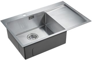 Мойка кухонная Paulmark Elde PM807851-BSL левая брашированная нержавеющая сталь